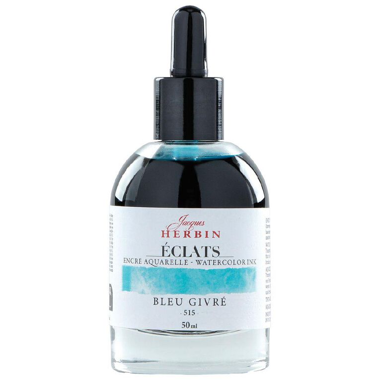 Jacques Herbin Eclats Watercolour Ink 515 50ml Ice Blue Blue