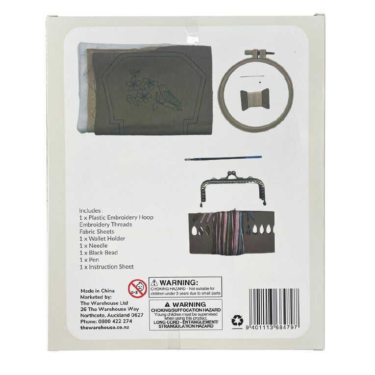 Uniti Craft Adults Embroidery Kit 6 inch Purse