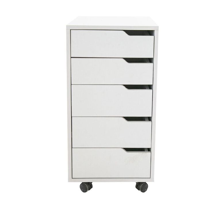 Living & Co Hael 5 Drawer Unit White