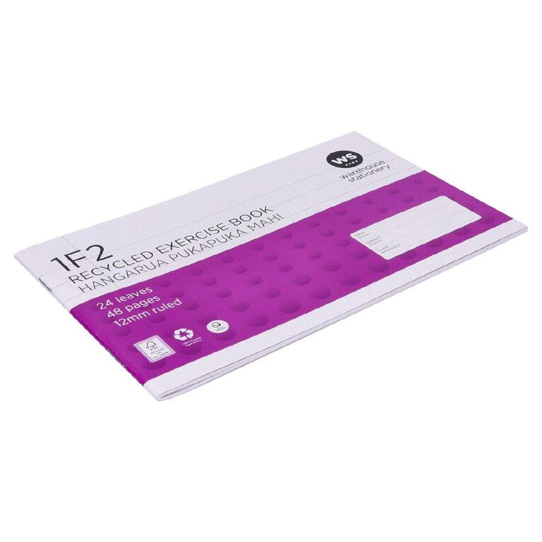 WS Exercise Book 1F2 12mm 24 Leaf Purple