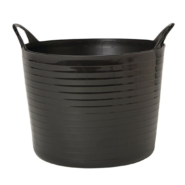 Living & Co Round Flexi Tub Black 42L