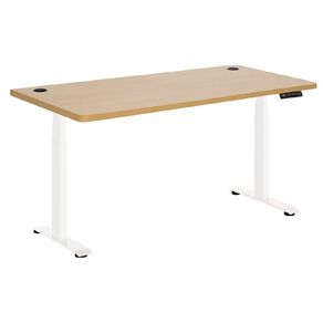 Jasper J Emerge Elec HA Desk Dual Motor 3 Stage 1500 White/Beech