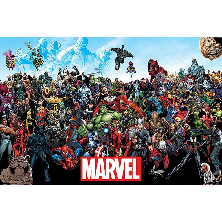 Marvel Poster #22 Marvel Heroes Black