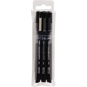 MARVY Calligraphy Pens Black 3 Pack