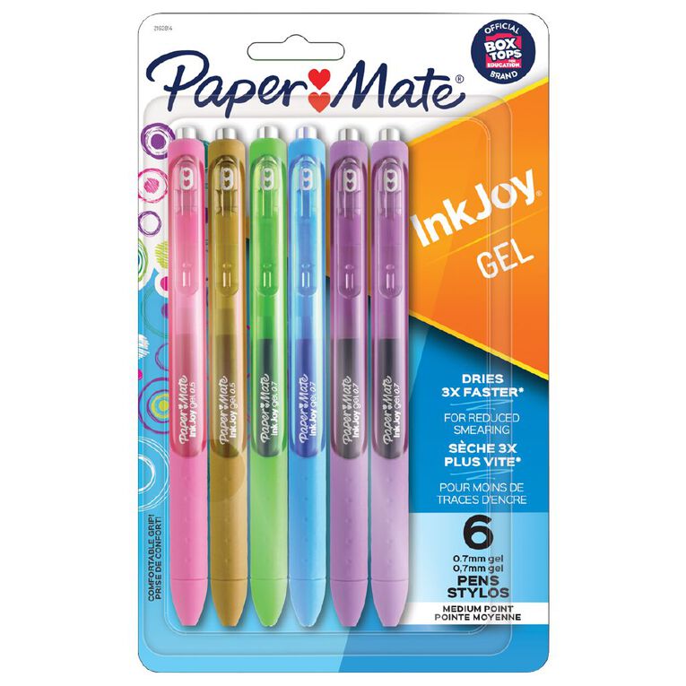 Paper Mate Inkjoy Gel 0.7mm Fashion 6 Pack