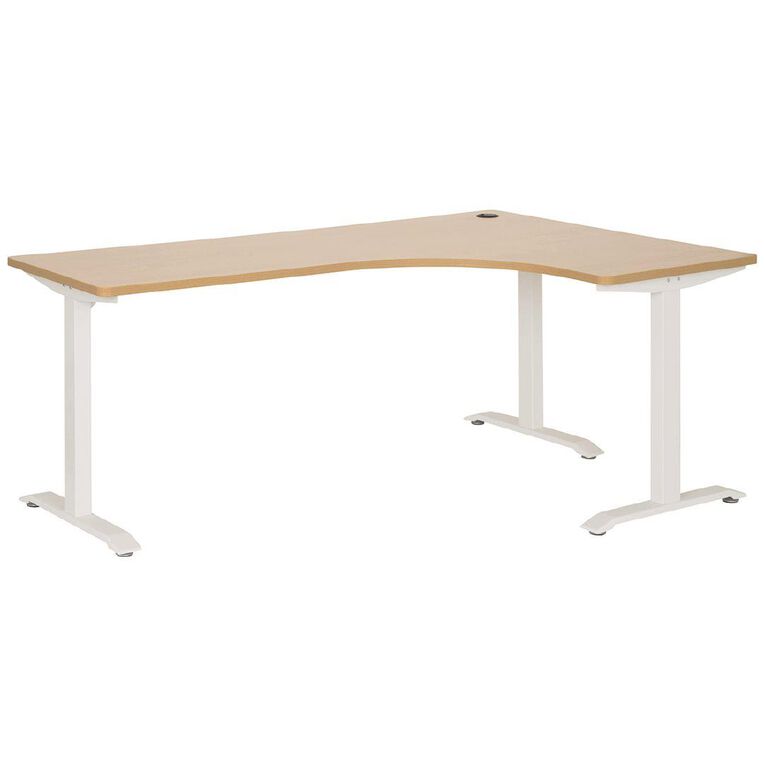 Jasper J Emerge Metal Leg Workstation 1800 x 1200 RH Beech/White