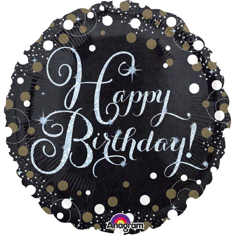 Anagram 45cm Standard Sparkling Happy Birthday Balloon