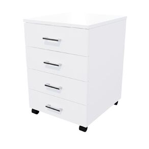Zealand 4 Drawer Locking Mobile White