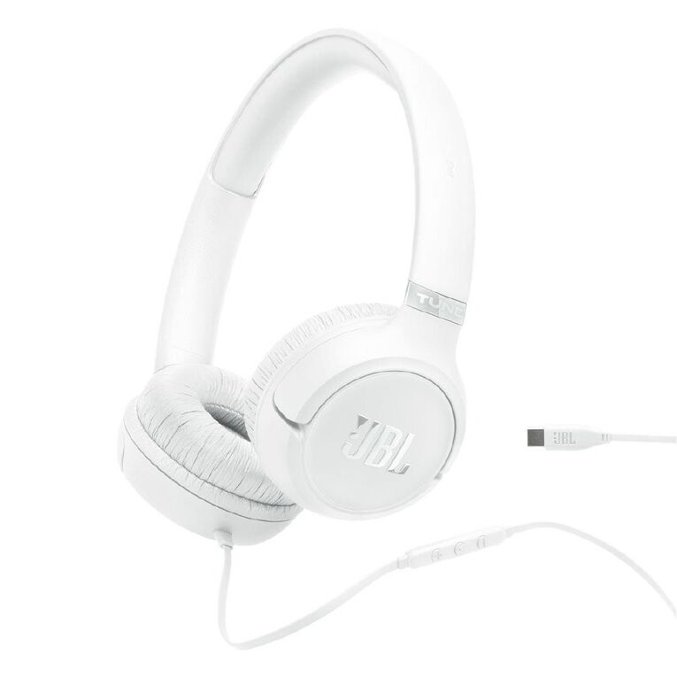 JBL JBL Tune 530 Wired USB-C On-Ear Headphones - White