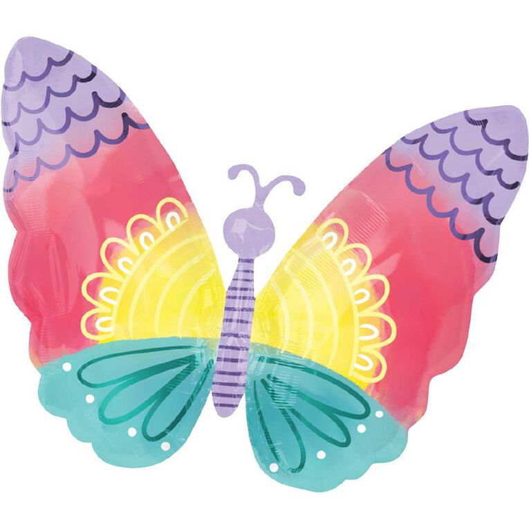 Anagram Standard Shape Pastel Butterfly Balloon