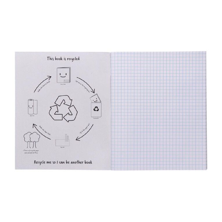 WS Exercise Book 1E5 7mm Quad 36 Leaf Blue