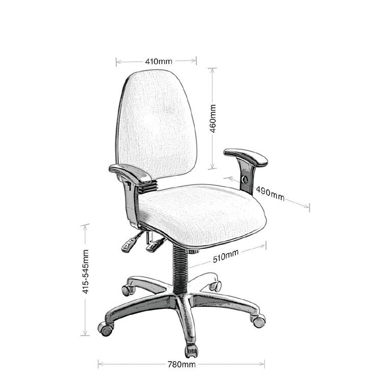 Eden Spectrum Deluxe 3 Lever Highback Ergonomic Chair with Arms