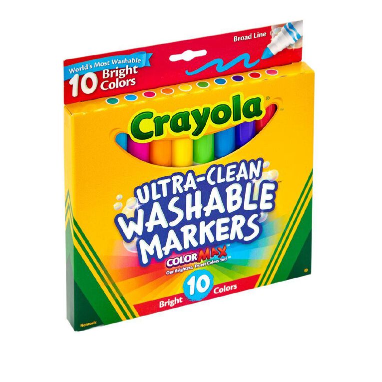 Crayola Washable Markers Bright 10 Pack Assorted