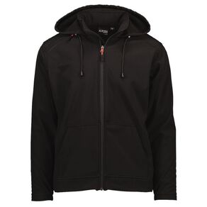 Schooltex 3K Softshell Hoodie Black With Red Zip Puller