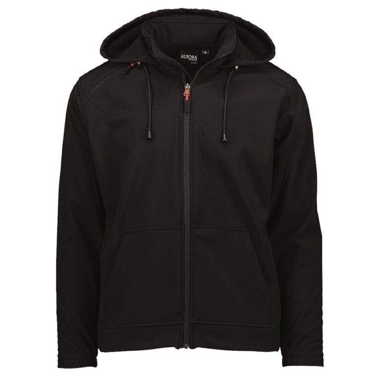 Schooltex 3K Softshell Hoodie Black With Red Zip Puller