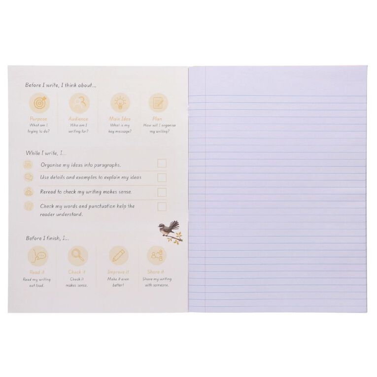 WS Literacy 3 Toru 9mm Ruled 32 Leaf Yellow