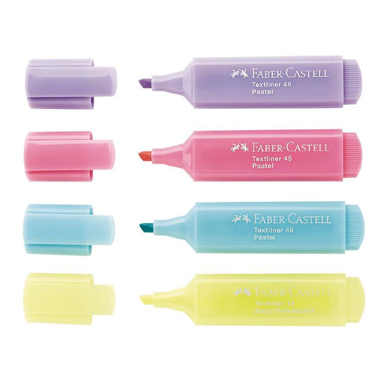 Faber-Castell Highlighters Pastel Assorted 4 Pack