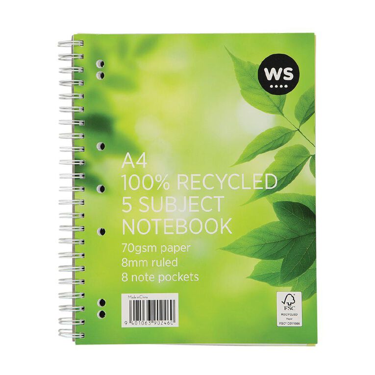 WS 5 Subject Book Yellow Mid A4