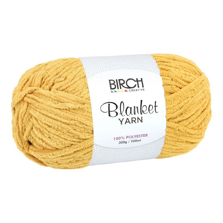 Birch Blanket Yarn 100% Polyester 300G Mustard