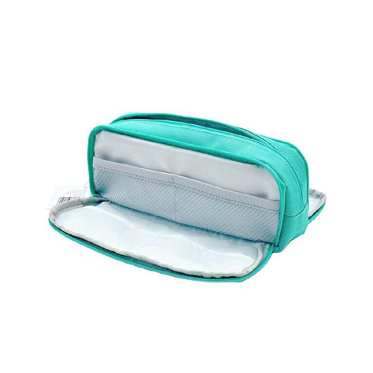 WS Pencil Case with 3 Zips Green
