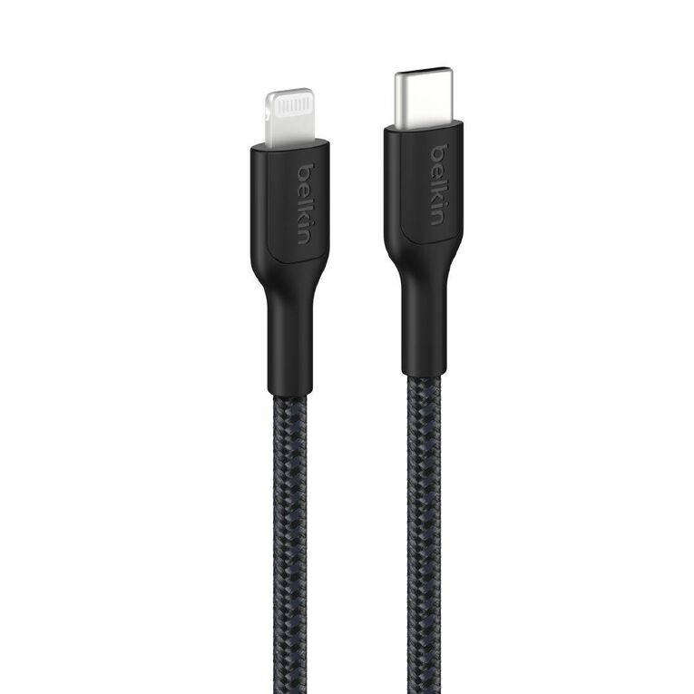 Belkin BoostCharge Pro USB-C Braided Cable Lightning Connector 2m Black