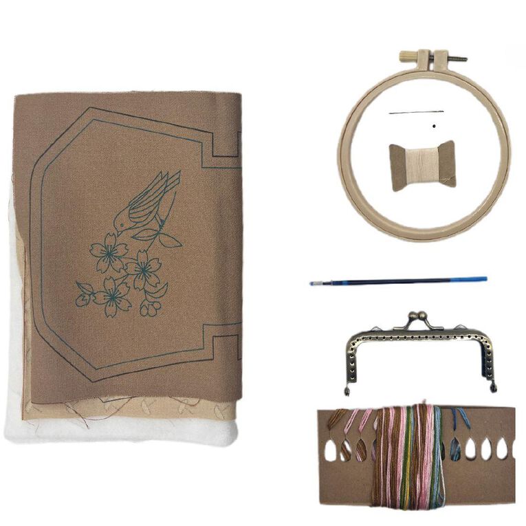 Uniti Craft Adults Embroidery Kit 6 inch Purse