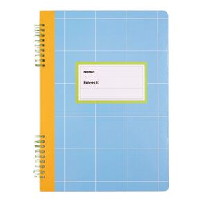 Uniti Stationery Checker Blue A4 Notebook