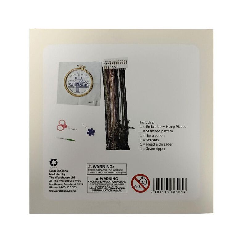 Uniti Craft Adults Embroidery Kit Cottage