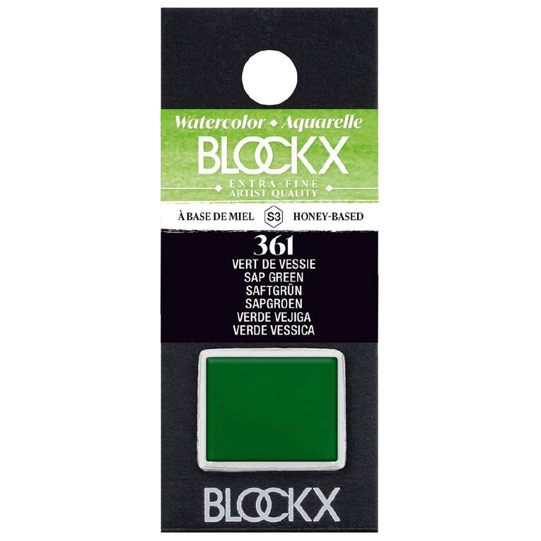 BLOCKX Watercolour Half Pan S3 361 Sap Green