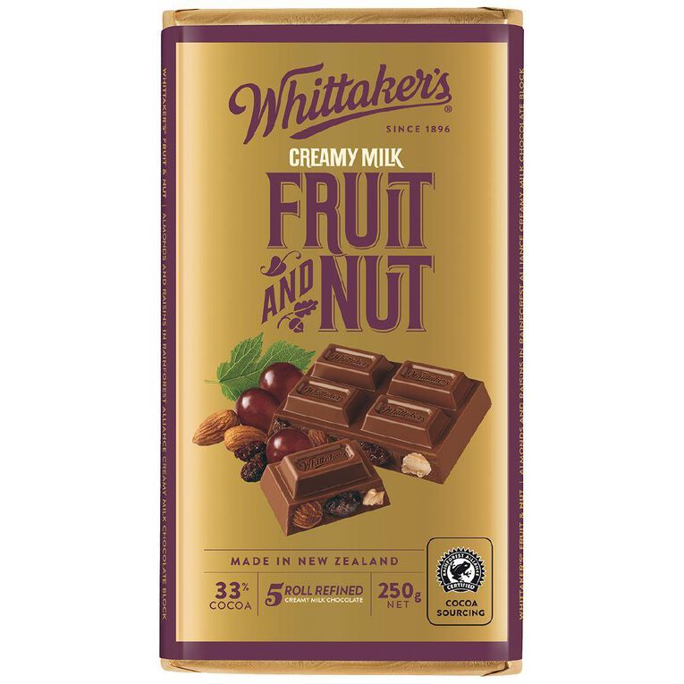 Whittaker's Fruit and Nut Block 250g