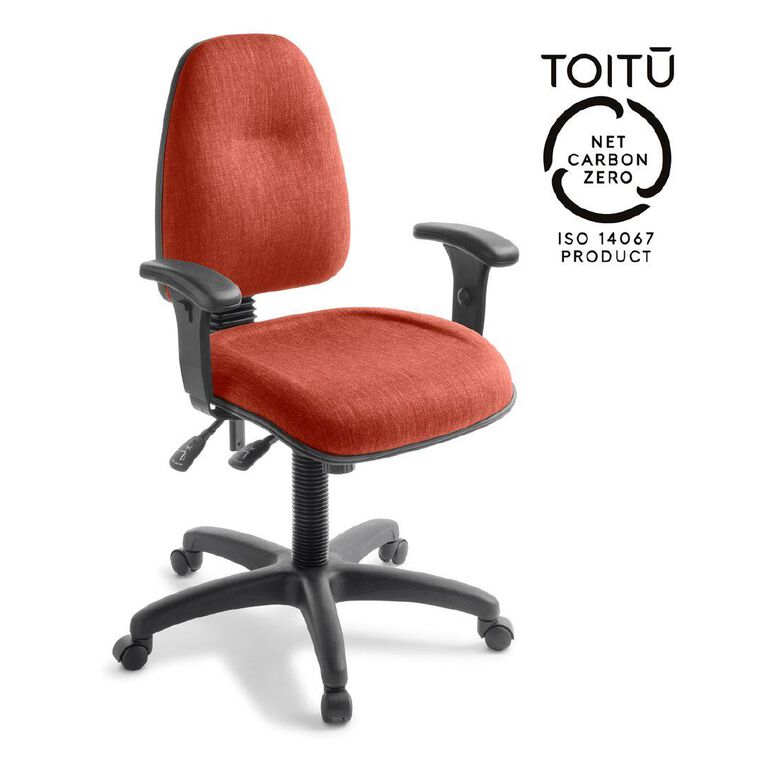 Eden Spectrum Deluxe 3 Highback Ergonomic Chair with Arms Paprika