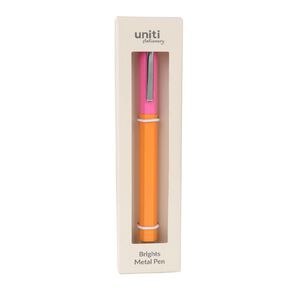 Uniti Stationery Brights Orange And Pink Pen