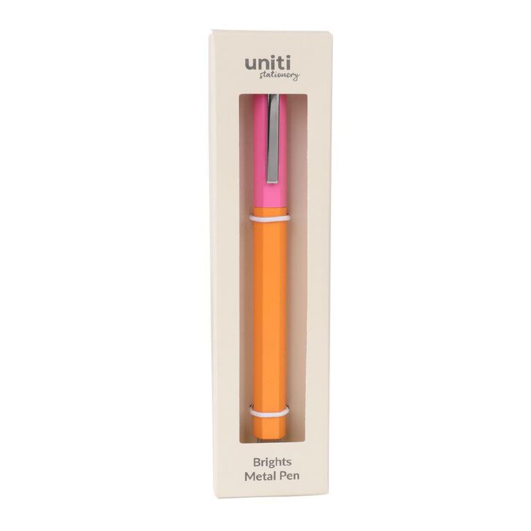Uniti Stationery Brights Orange And Pink Pen