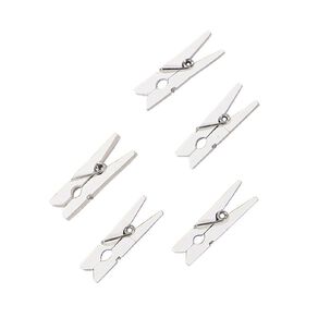 Uniti Wooden Pegs White 24 Pack