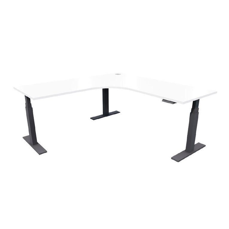 Zealand Electric Height Adjustable Workstation 1800 x 1800 x 700 White