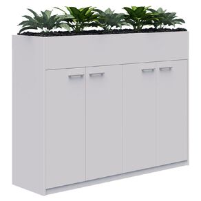 Rapid H Door STO Planter with Plants 1200 x 1600 Silver