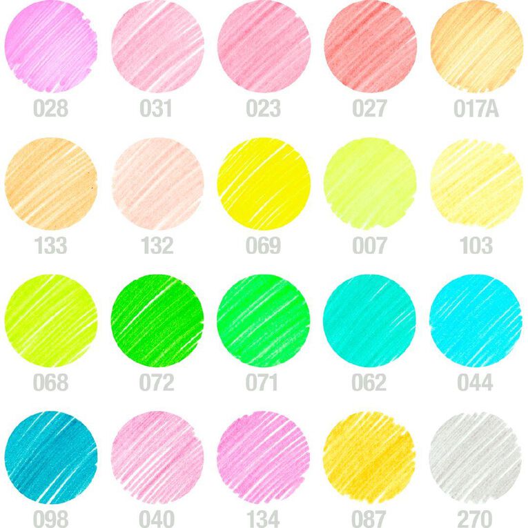 Faber-Castell Connector Felt Pens Pastel & Neon 20 Pack Multi-Coloured