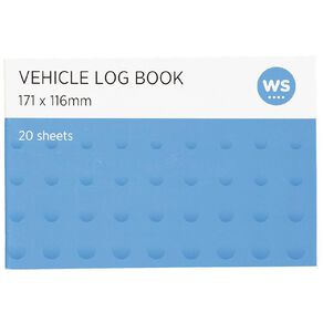 WS Vehicle Log Book Soft Cover 20 sheets Blue Mid
