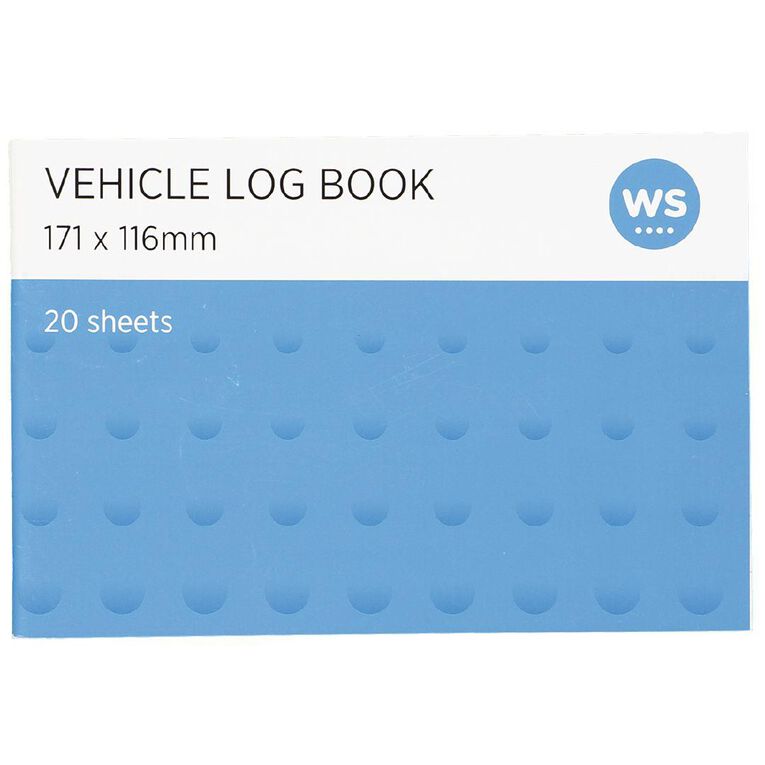 WS Vehicle Log Book Soft Cover 20 sheets Blue Mid