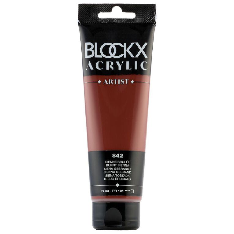 BLOCKX Acrylic Tube Burnt Sienna 120ml