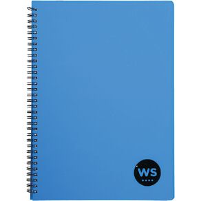 WS Notebook PP Wiro 200 Pages Soft Cover Blue Mid A4