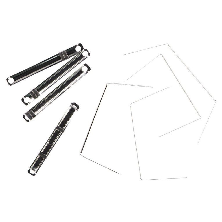WS 80mm Metal File Fasteners 50mm Prong 2 Piece 50 Pack