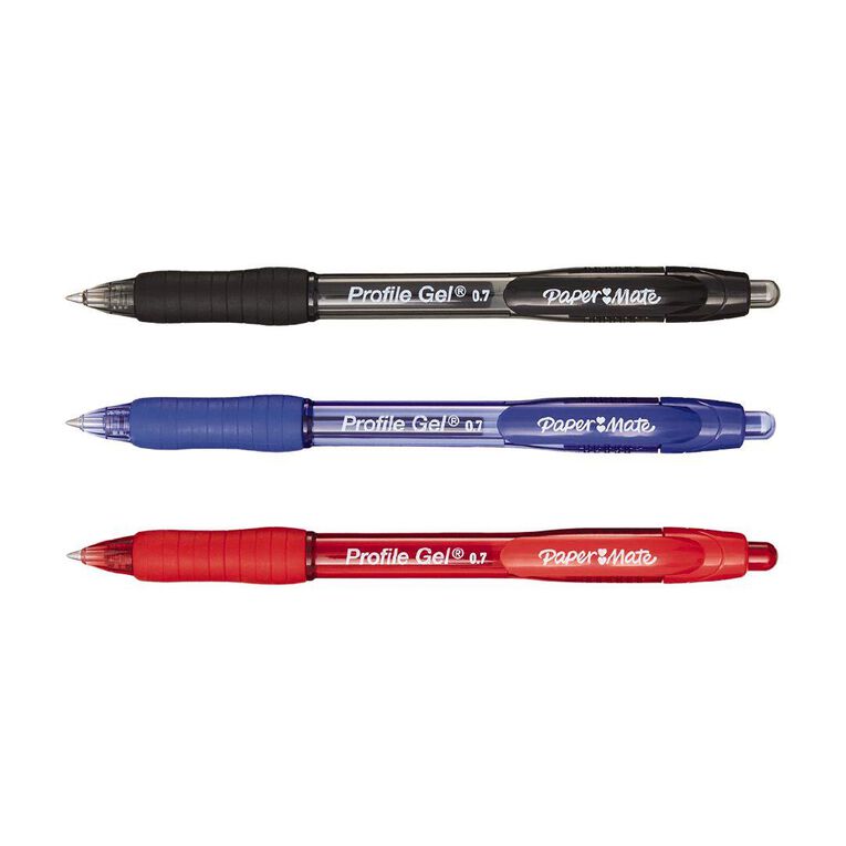 Paper Mate Profile Retractable Business 0.7mm Gel Pens Assorted 4 Pack