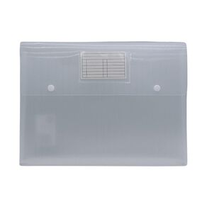 WS Gusset Dome Document Wallet Clear A4