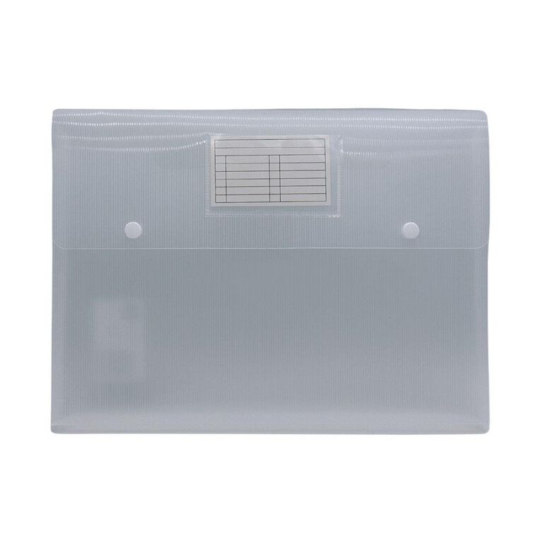 WS Gusset Dome Document Wallet Clear A4