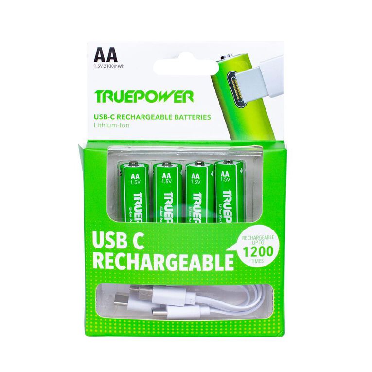 Truepower Truepower AA USB-C Rechargeable Batteries