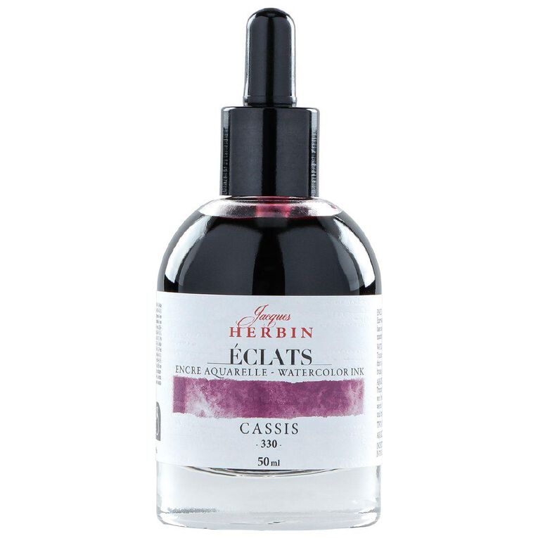 Jacques Herbin Eclats Watercolour Ink 330 Blackcurrant 50ml