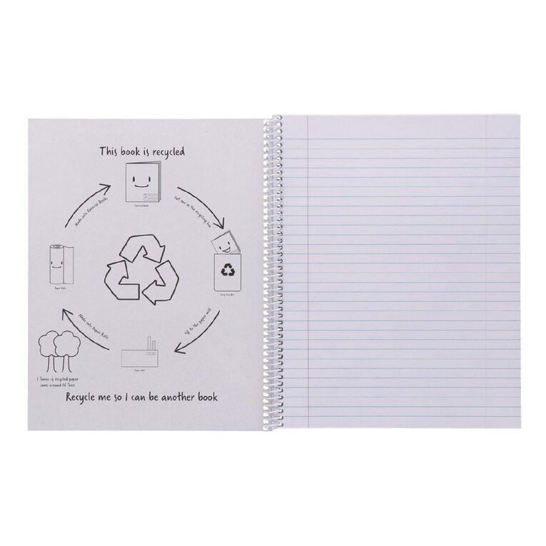 WS Exercise Book 8B4 7mm Ruled Spiral 50 Leaf Wiro Red