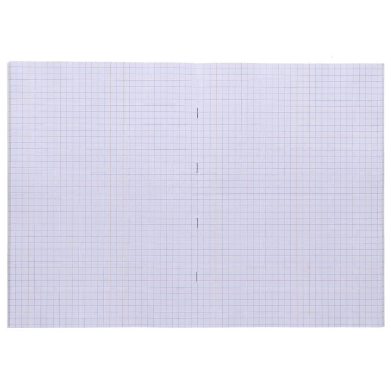WS Exercise Book 1E8 Plus 7mm Quad 32 Leaf with Margins Blue