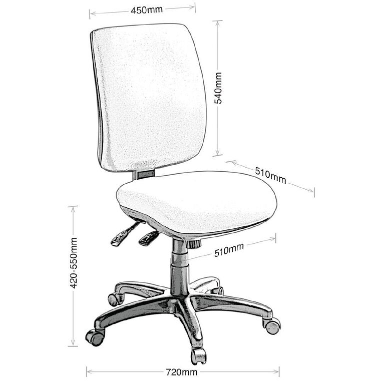 Eden Eden Sport 3 Lever Highback Ergonomic Chair Atlantic